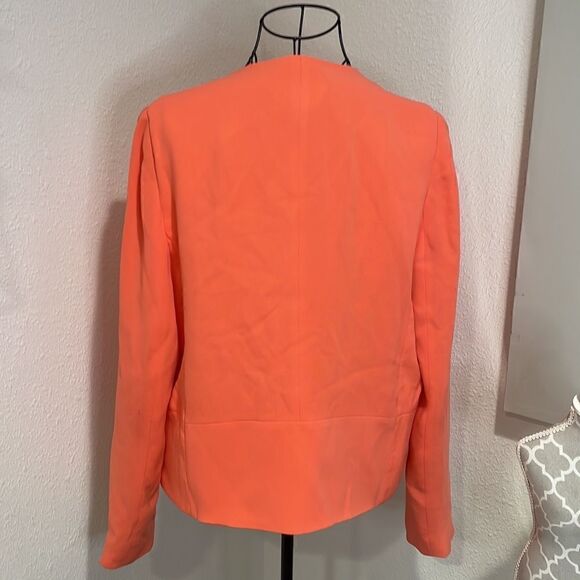 Diane Von Furstenberg bright coral Feriha Cady Jacket/Blazer size 10 - Picture 7 of 11